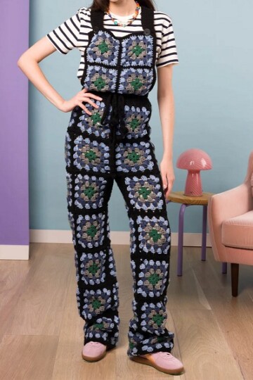 5 Crochet Winter Overalls Free Patterns