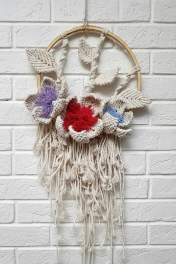 8 Macrame Flower Wall Art Free Patterns