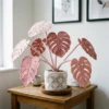 Blush Pink Monstera Plant Free Crochet Pattern