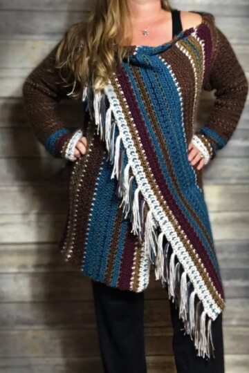 10 Crochet Blanket Cardigan Free Patterns