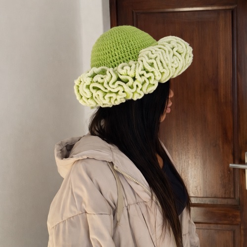 ruffle hat crochet 6