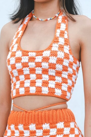 13 Checkered Top Free Crochet Patterns