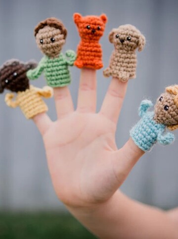 15 Crochet Finger Puppets Free Patterns