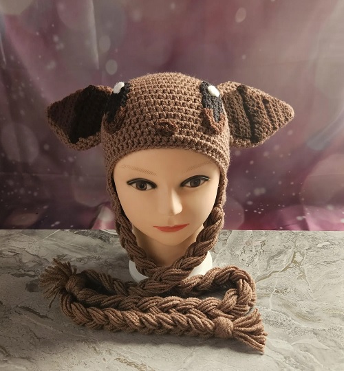 Crochet Pokemon Eevee inspired Medium sized Character Hat