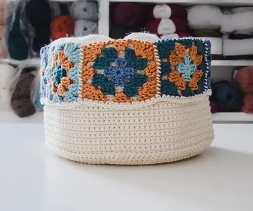 Granny Square Basket