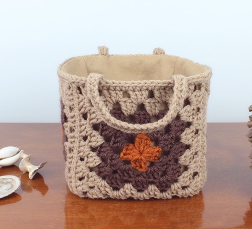 Simple Granny Square Basket
