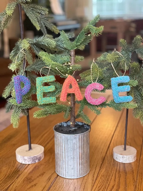 Crochet Letter Ornaments