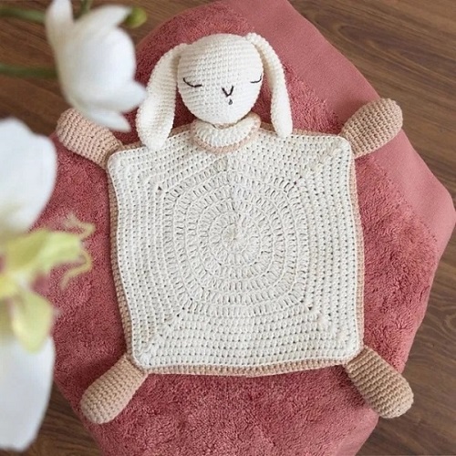 A charming sleepy bunny lovey