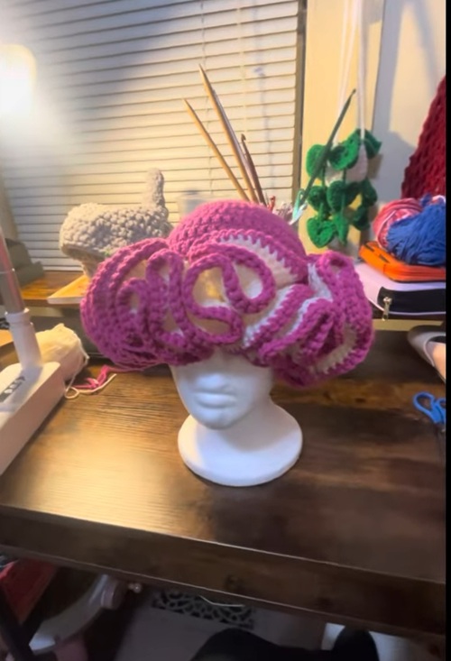 Crochet Ruffle Hat