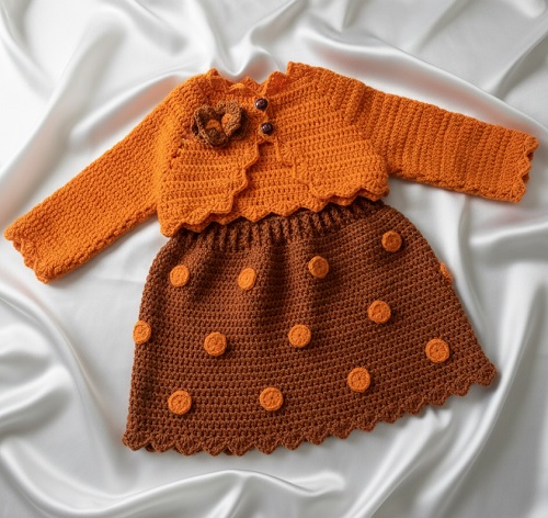 Baby Girls Crochet Bolero Jacket
