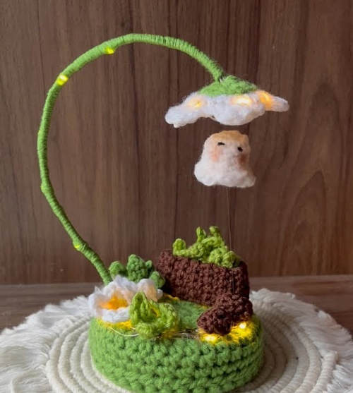 Crochet Flower Lamp Free Patterns 3