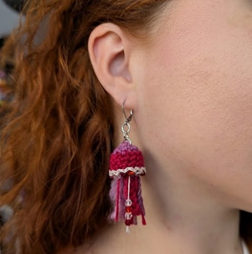 Crochet Jellyfish Earrings Pattern