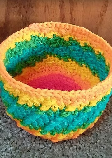10 Scrap Yarn Basket Free Crochet Patterns