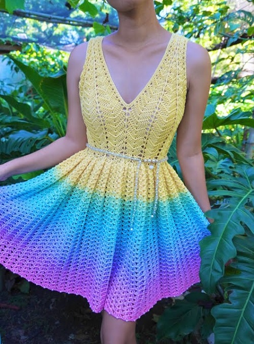 Peplum Dress Free Crochet Patterns 1