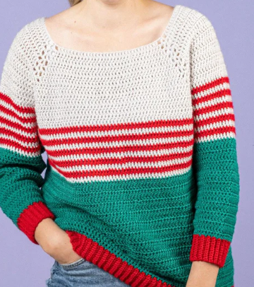 15 Crochet Christmas Sweater Free Patterns