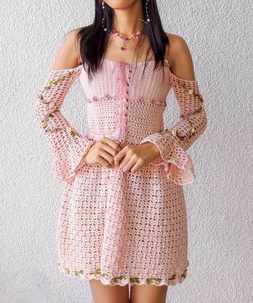 Peplum Dress Free Crochet Patterns 12