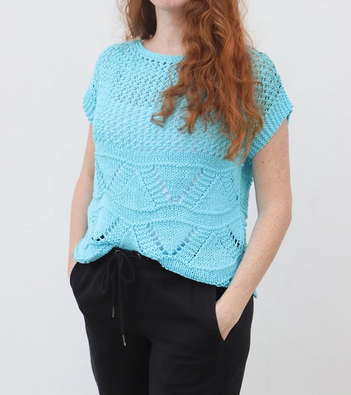 Sky Blue knitted Top