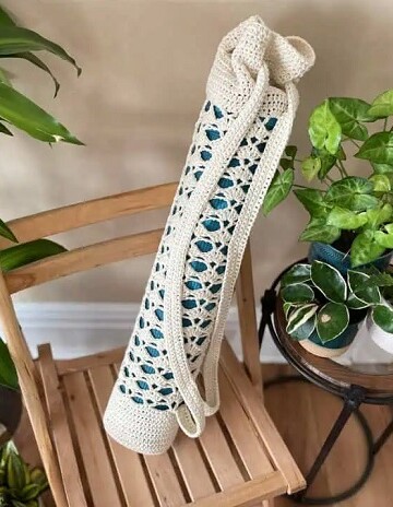 12 Crochet Yoga Mat Bag Free Patterns