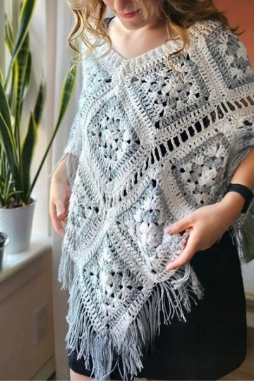 13 Crochet Fall Poncho Free Patterns