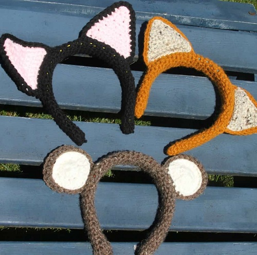 Crochet animal headbands