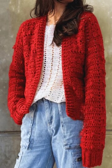 8 Crochet Christmas Cardigan Free Patterns
