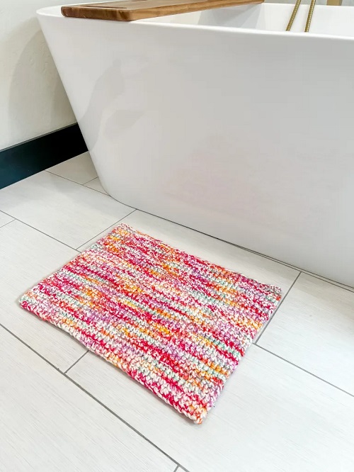 Colorful Crochet Bath Mat Pattern