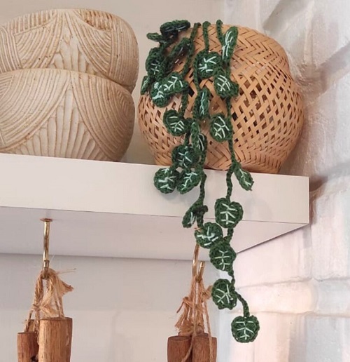 Crochet Succulent Falling Hearts