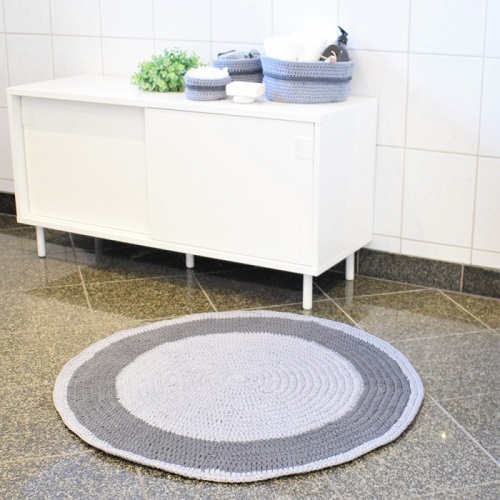 Round Bathroom Floor Mat